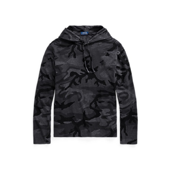 Polo Ralph Lauren Black / Gray Camo Classic Hoodie Large - Picture 1 of 6